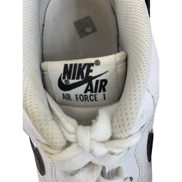 Mens 12 Nike Air Force 1  Low White/Black Sneakers Athletic CT2302-100 GUC main image 13